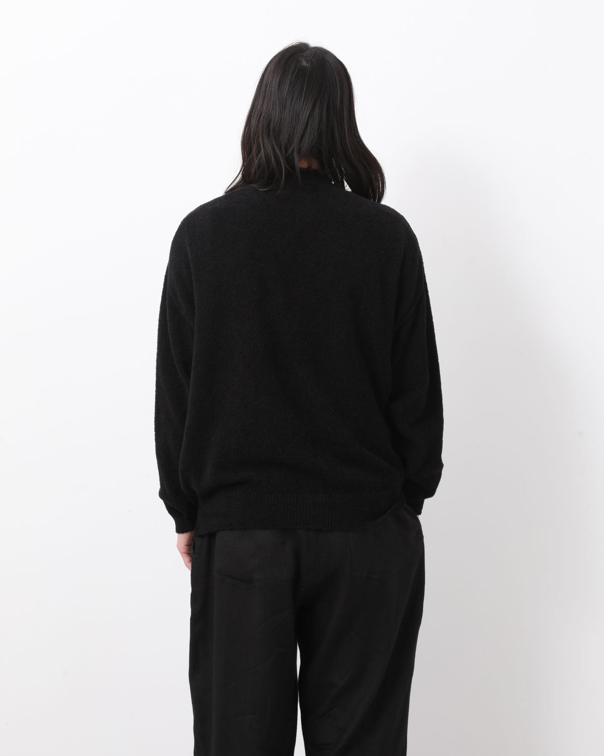 コットンシャギークルーネックニット