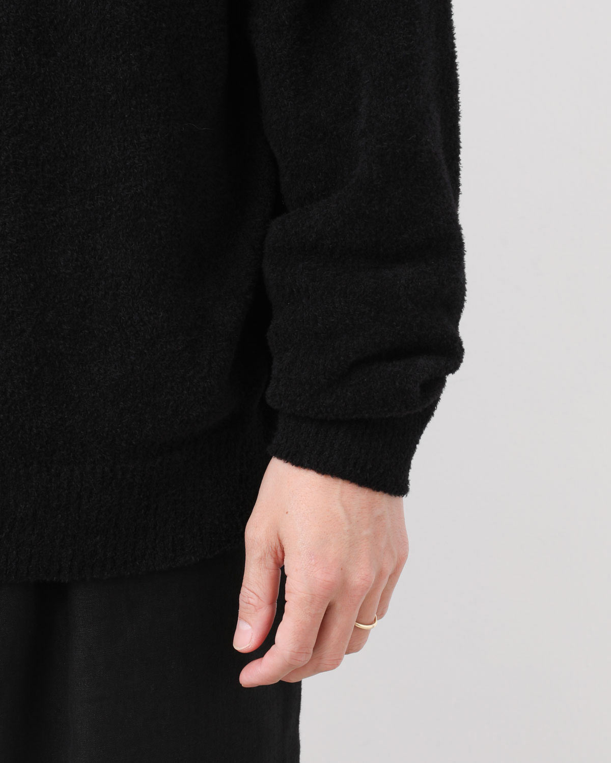 コットンシャギークルーネックニット