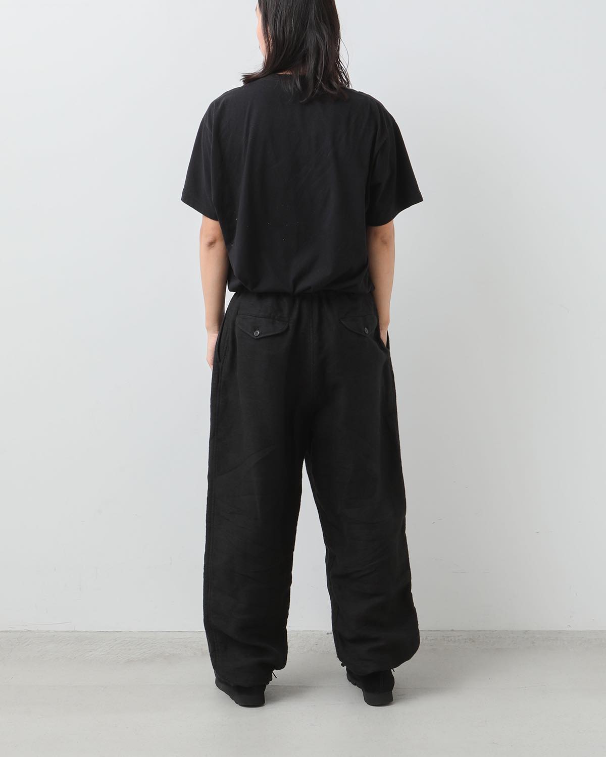 BRUSHED LINEN DRAWSTRING PANTS