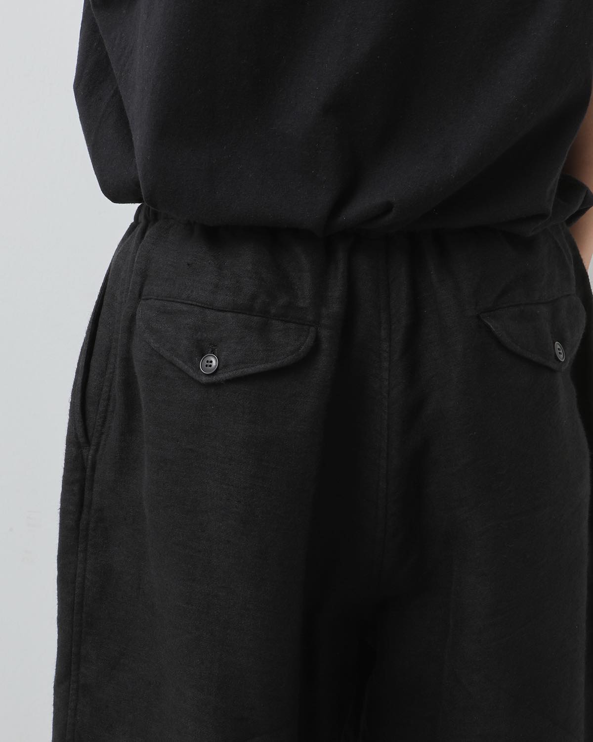 BRUSHED LINEN DRAWSTRING PANTS