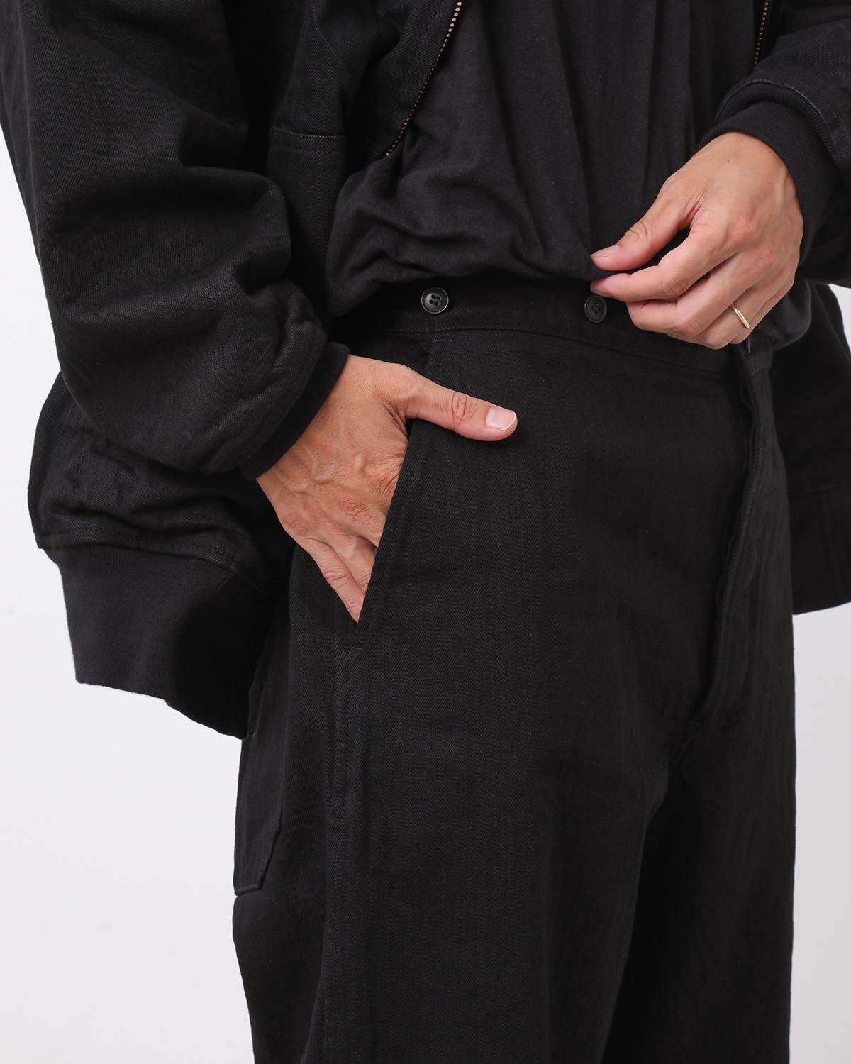 BLACK DENIM OVER PANTS – COVERCHORD