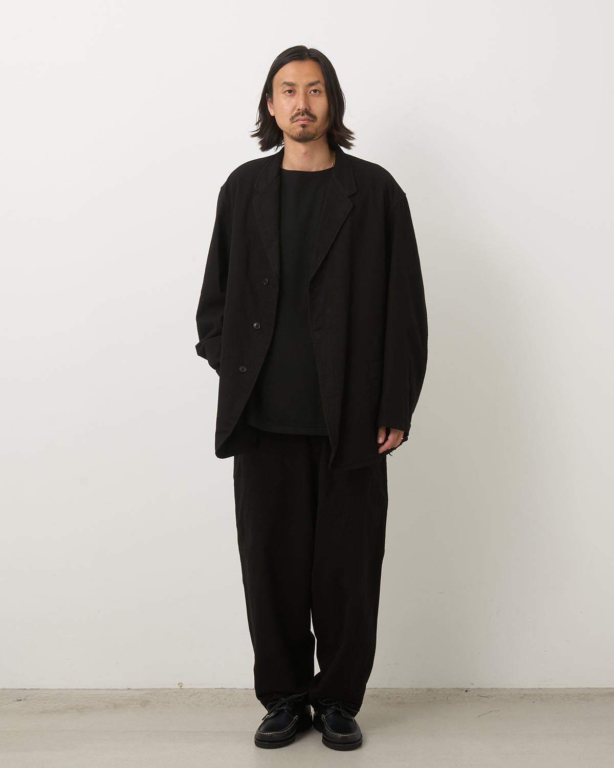 COTTON FLANNEL TAPERED PANTS