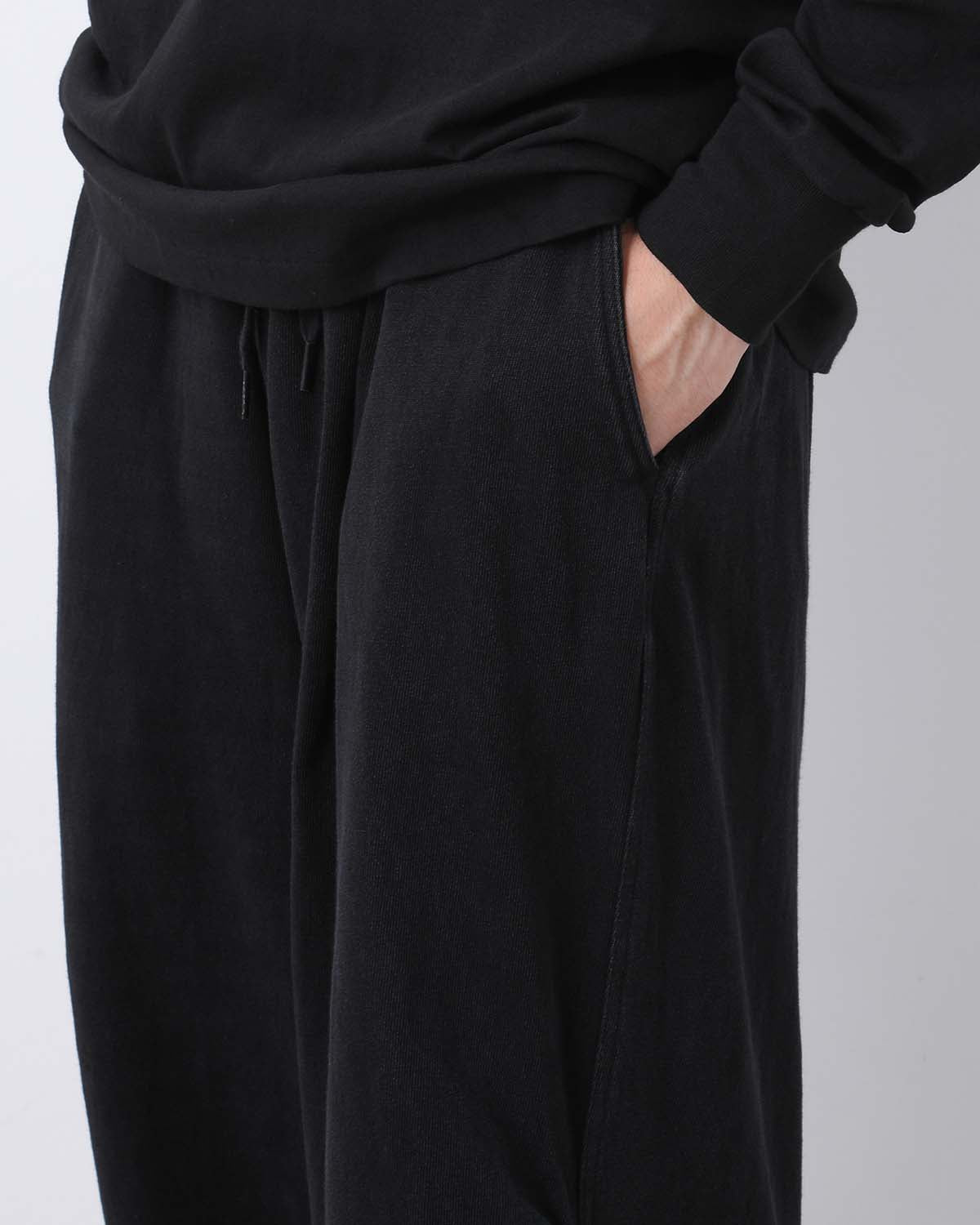 コットンジャージニータックパンツ