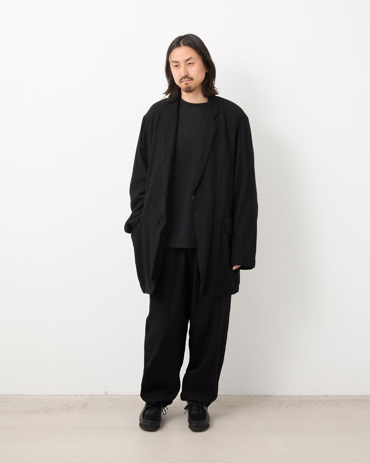 CASHMERE SILK TAPERED PANTS