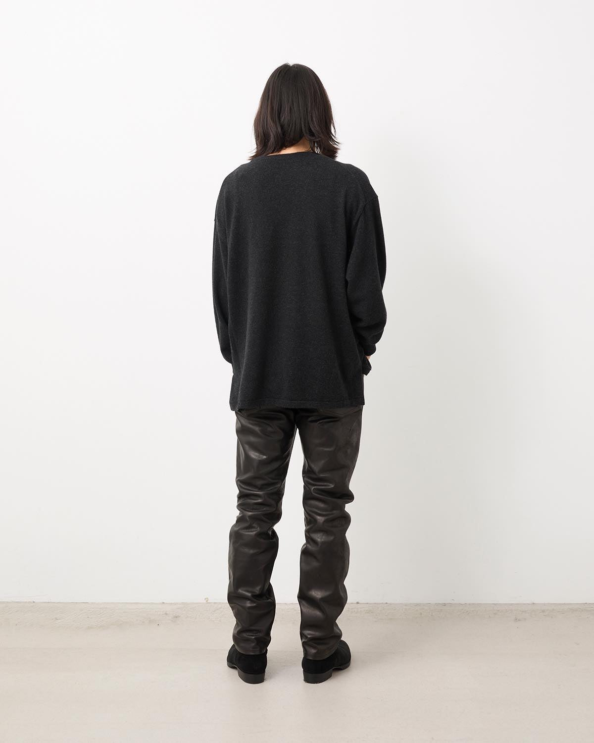 LEATHER 5-POCKET PANTS