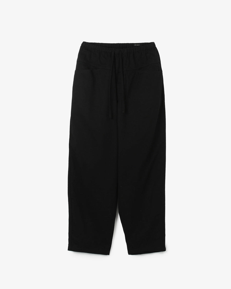 着用2,3回　COMOLI ブラックドリル テーパードパンツ　サイズ1 COMOLI ブラック ドリル テーパード パンツ , Black – Navyblue
