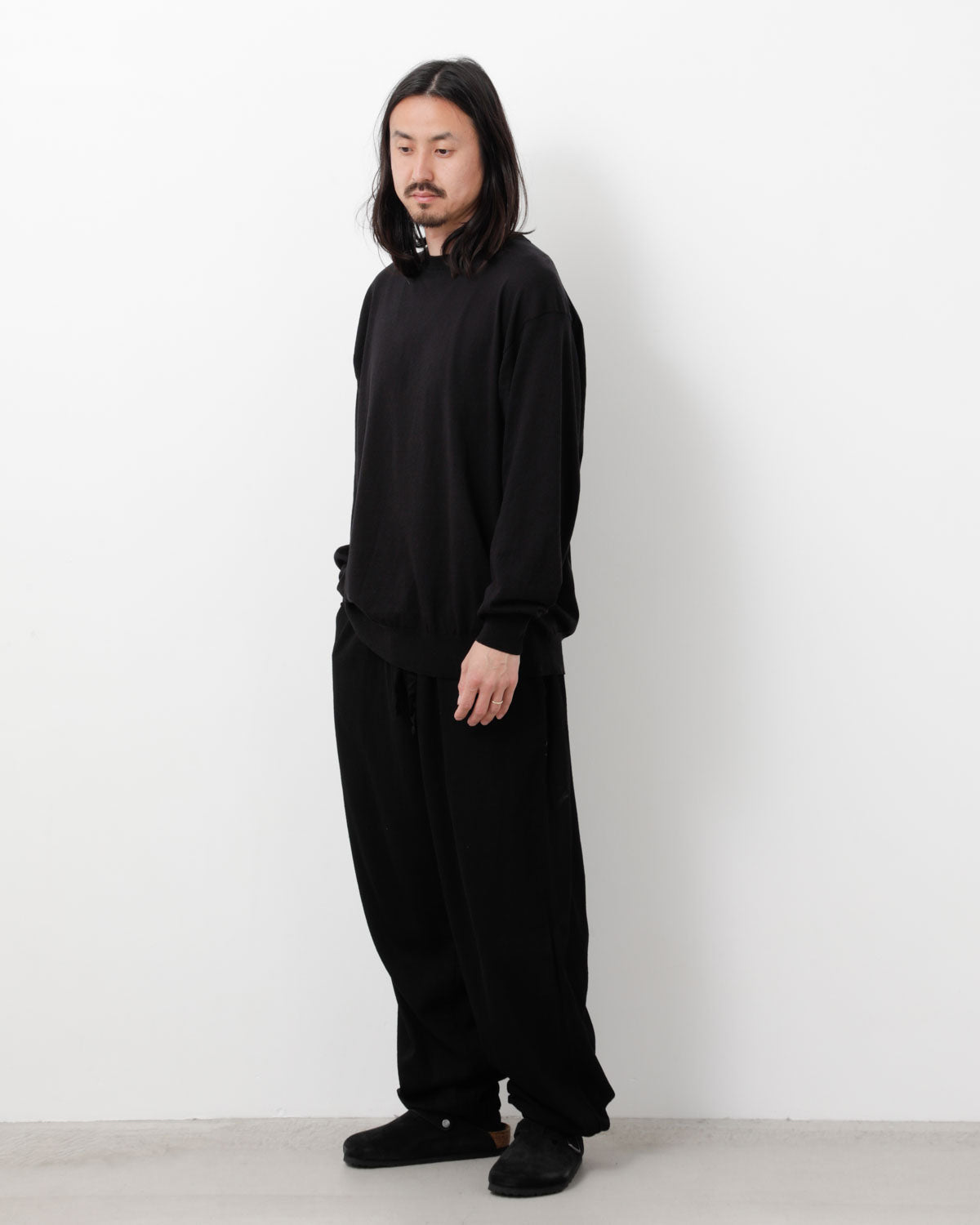 シルクネップドローストリングパンツ