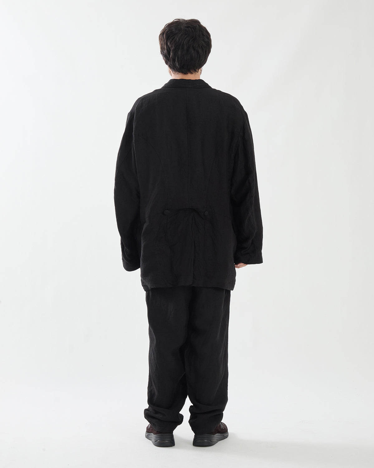 リネンサテンドローストリングパンツ