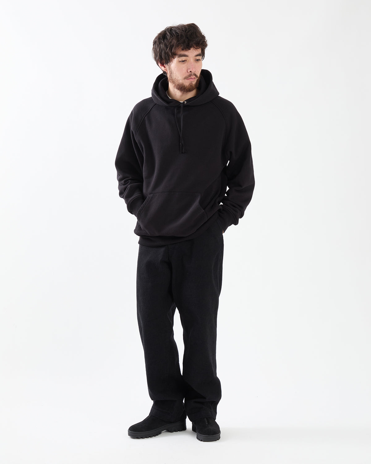 BLACK DENIM OVER PANTS
