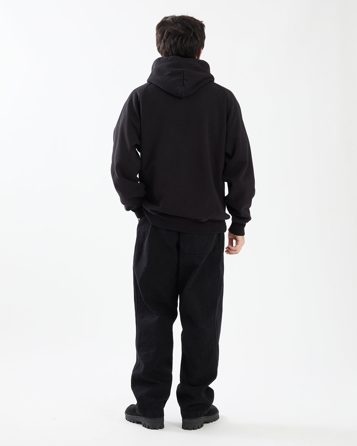 BLACK DENIM OVER PANTS