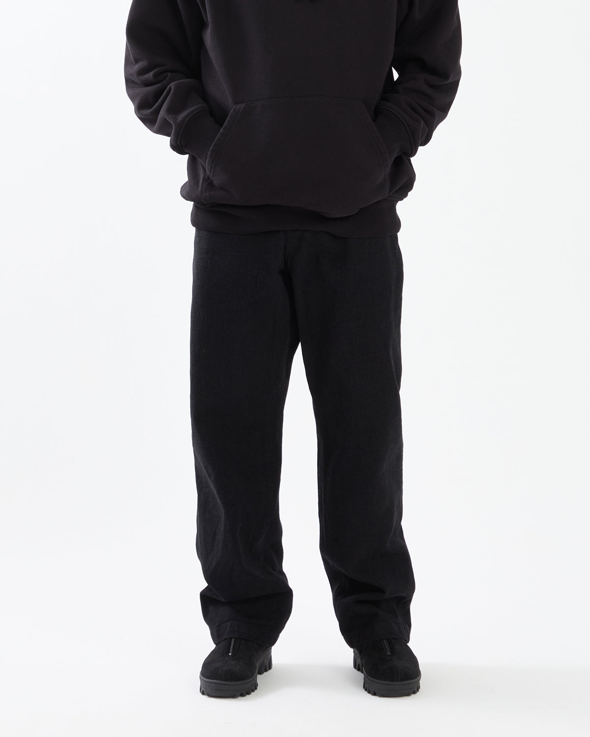 BLACK DENIM OVER PANTS