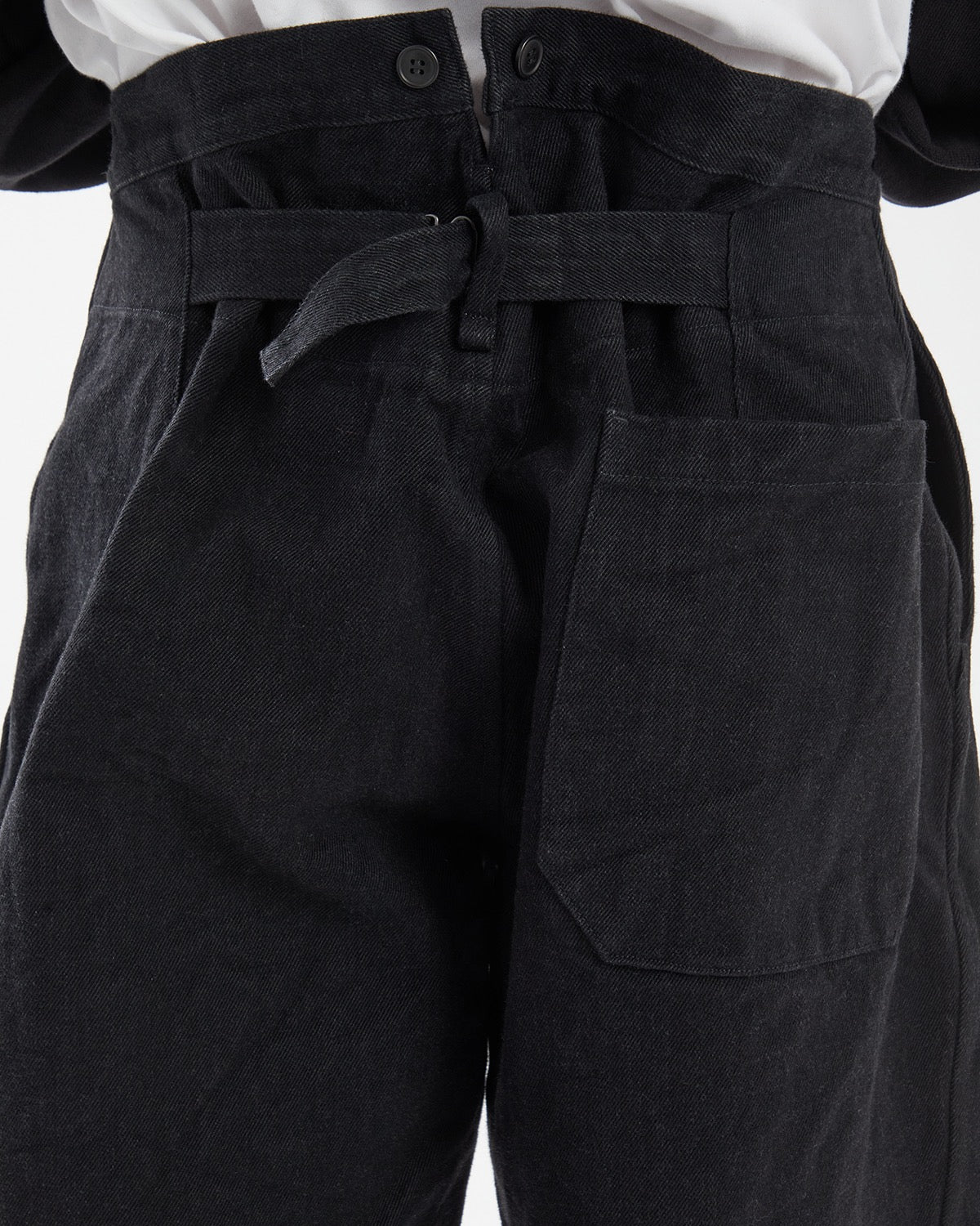 BLACK DENIM OVER PANTS