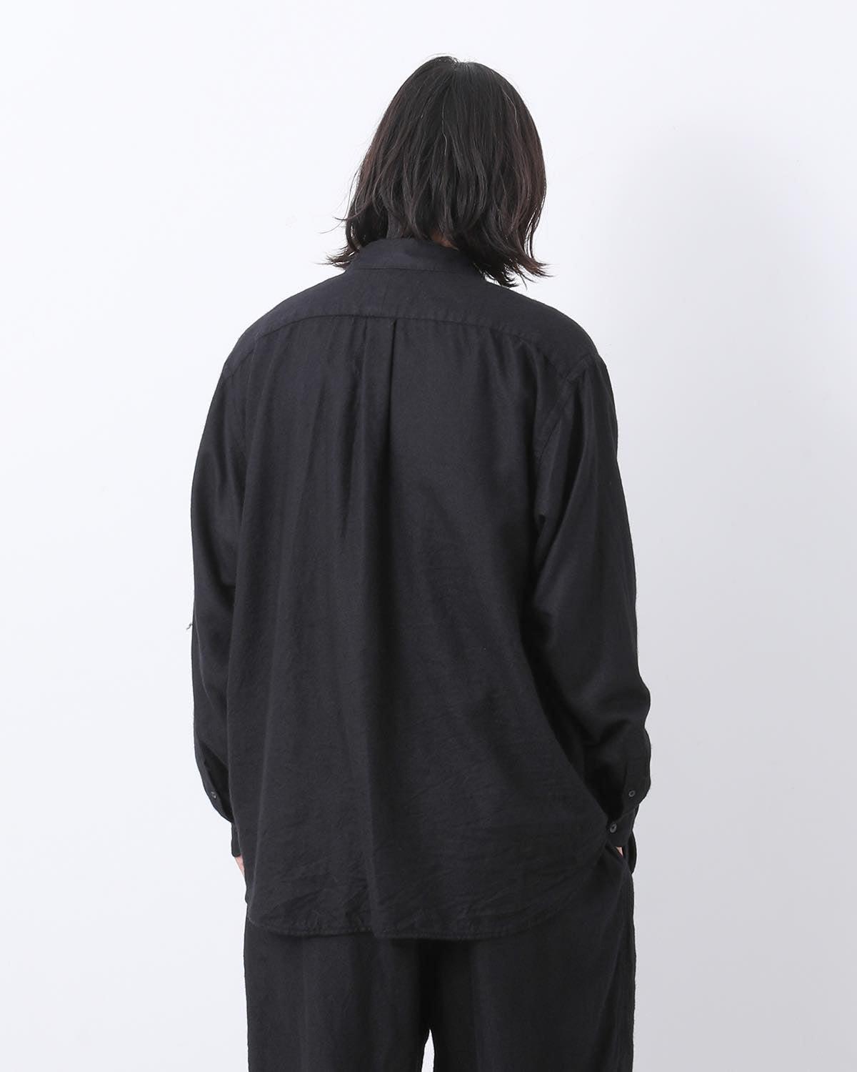 カシミヤシルク製品染シャツ