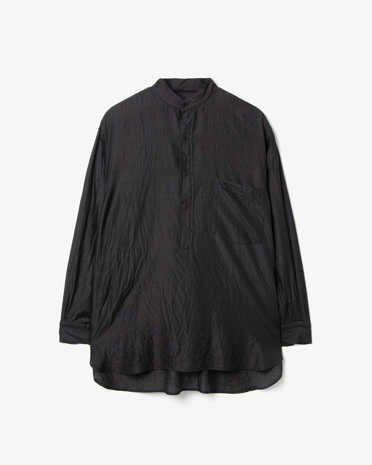 WOOL SILK PULLOVER SHIRT