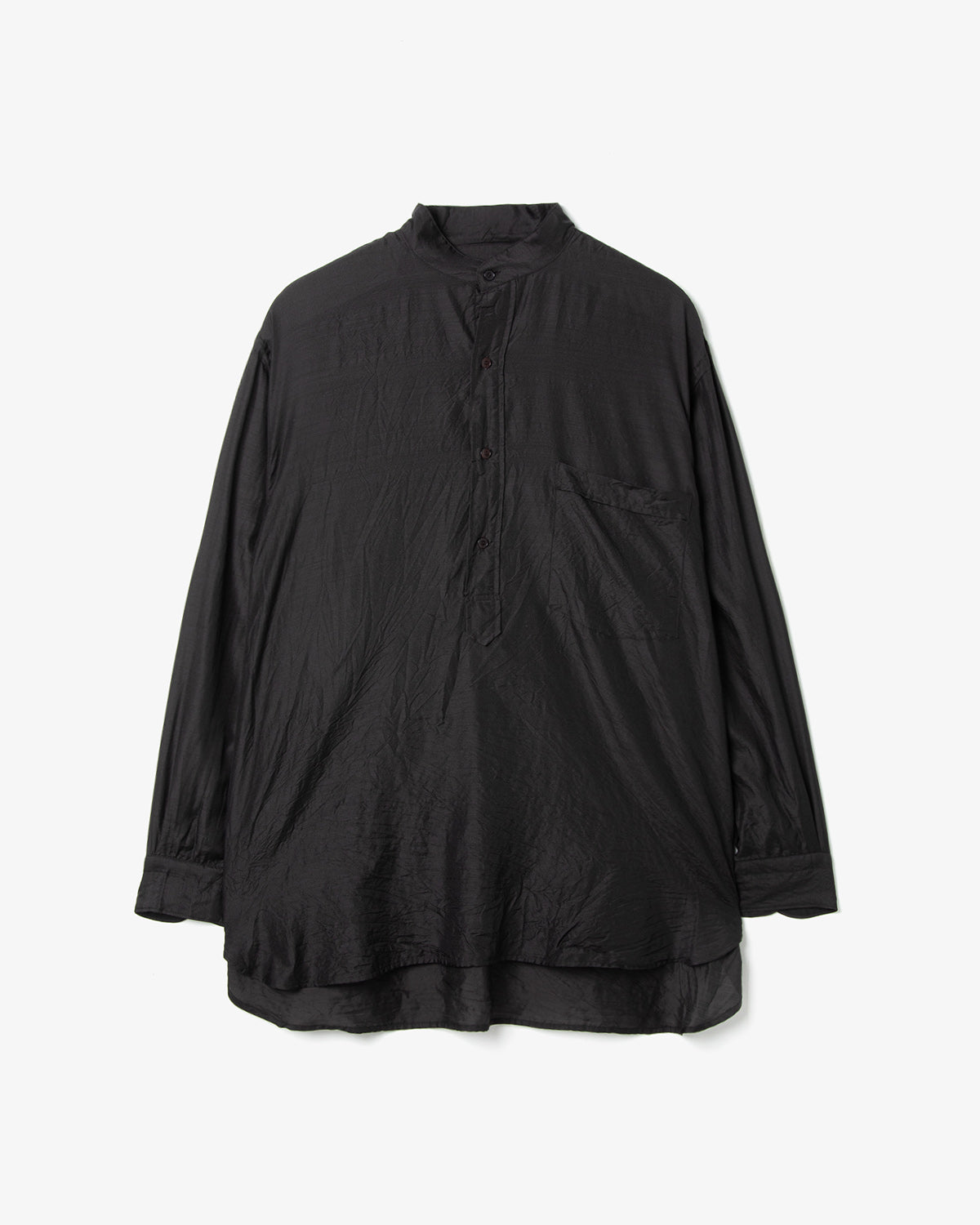 WOOL SILK PULLOVER SHIRT