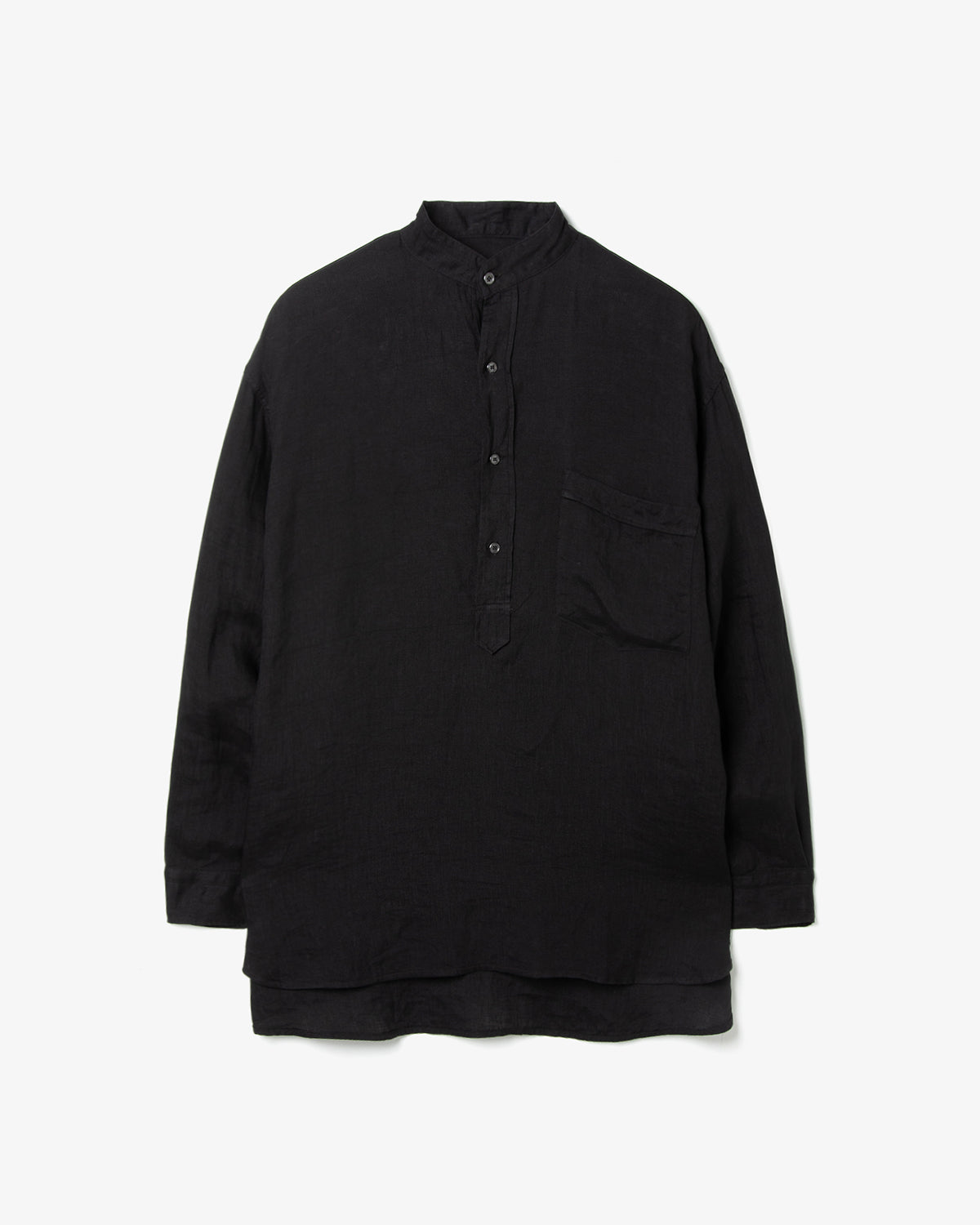 LINEN DOUBLE CLOTH PULLOVER SHIRT