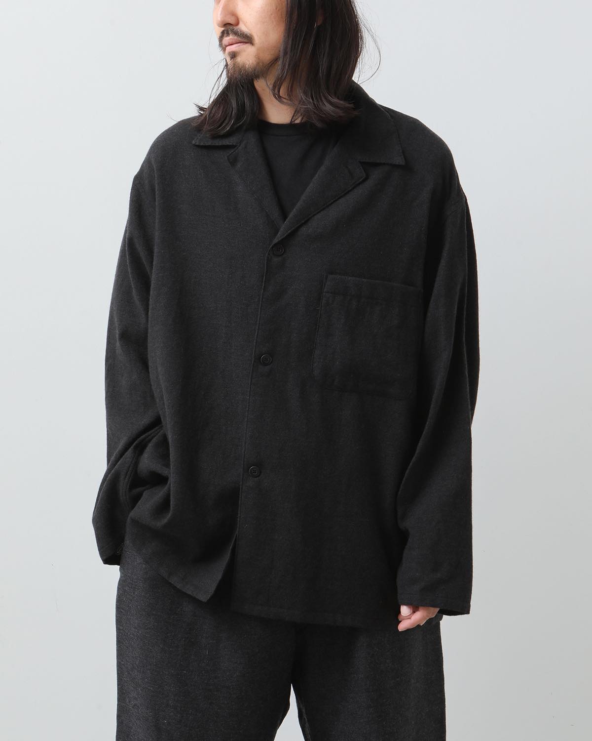 CASHMERE WASHI SHIRT JACKET