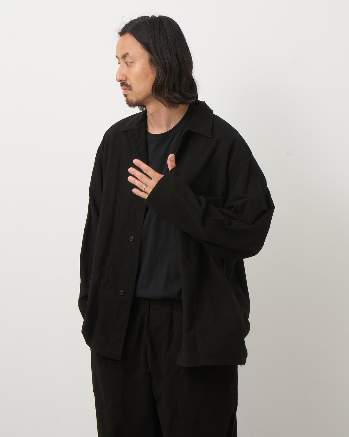 COTTON FLANNEL SHIRT JACKET