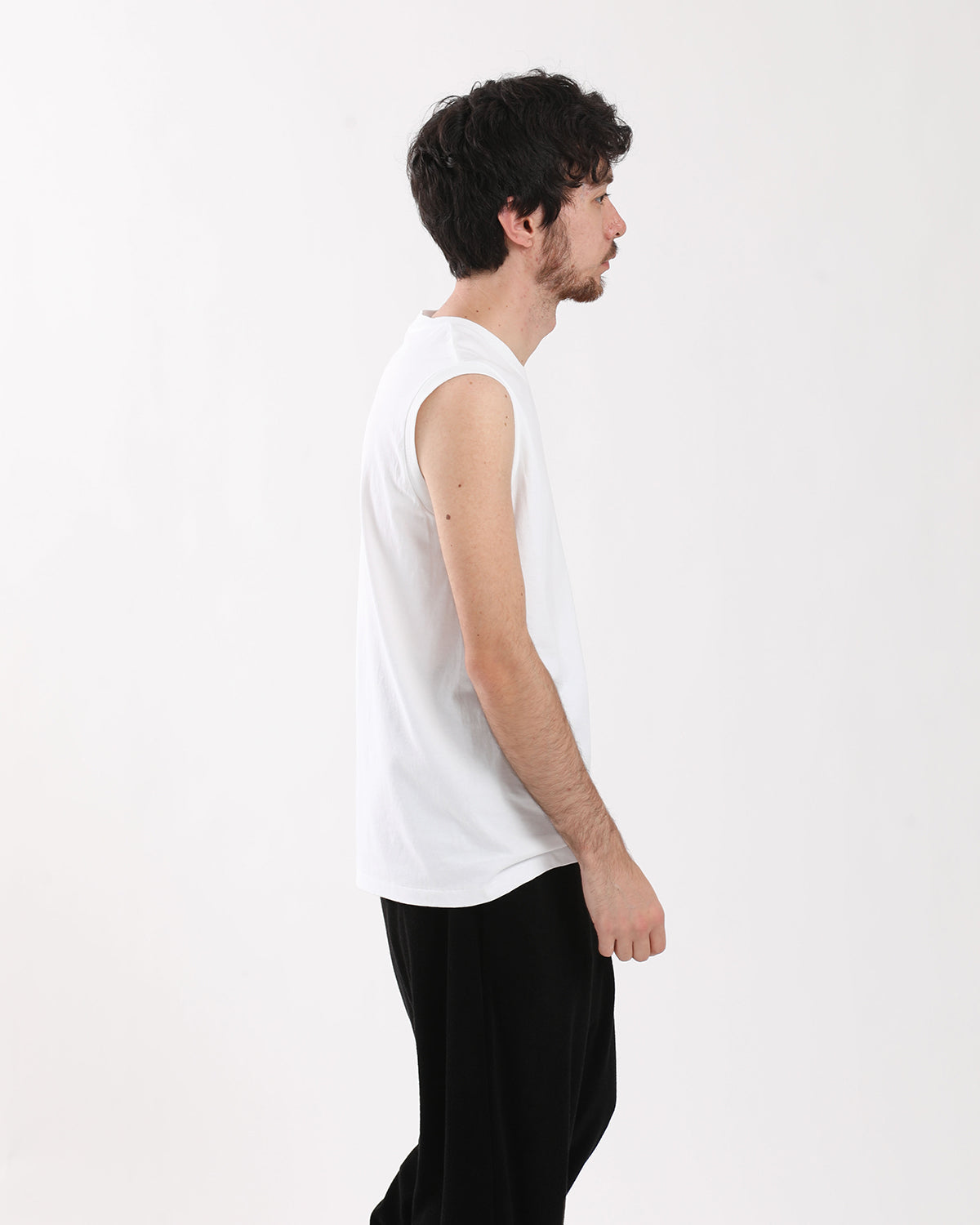 COTTON JERSEY SLEEVELESS TOP