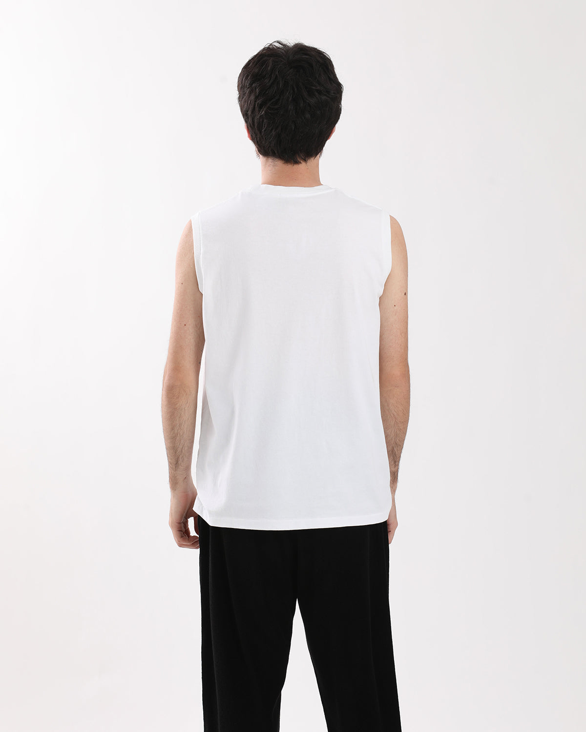 COTTON JERSEY SLEEVELESS TOP