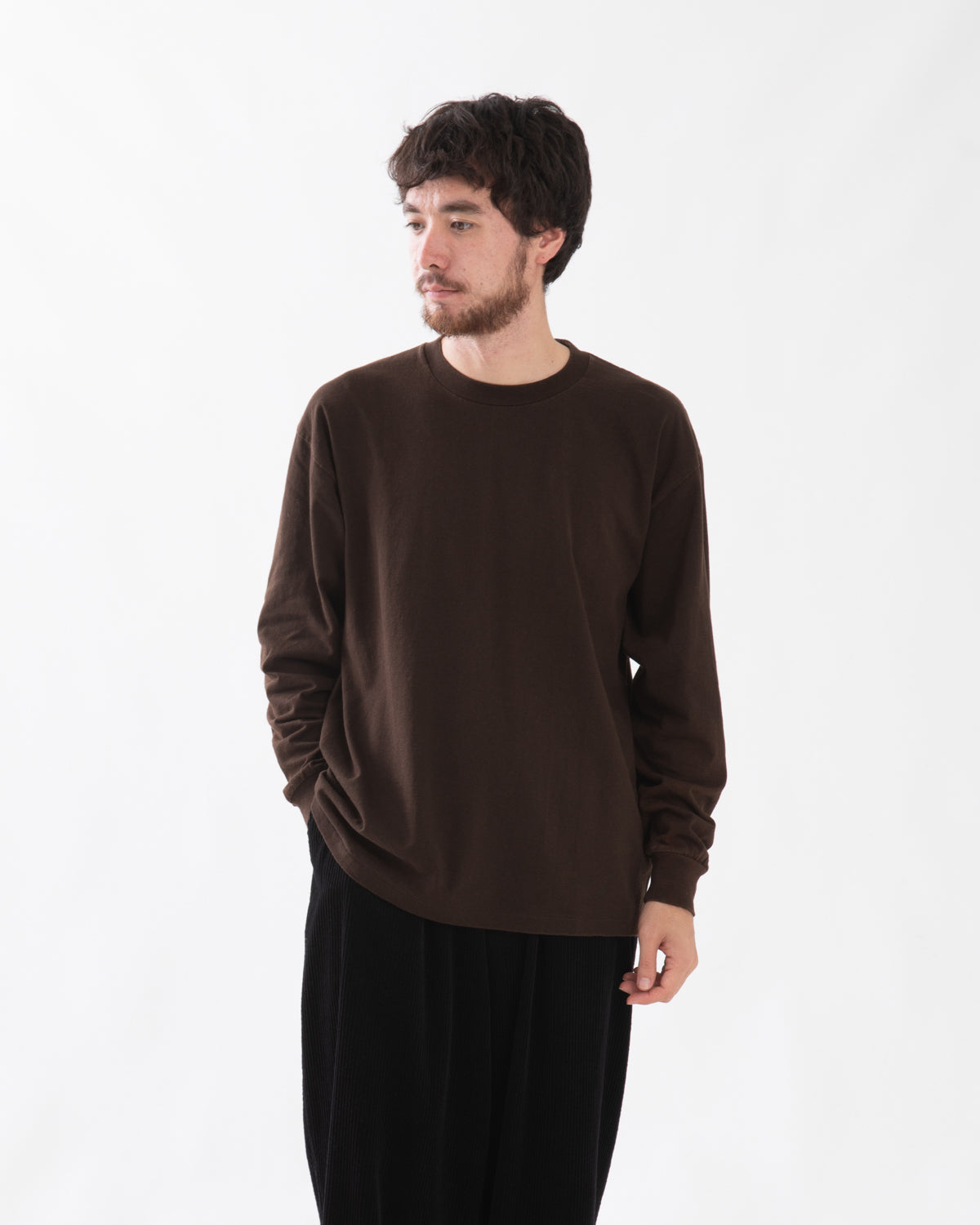 COTTON JERSEY LONG SLEEVE T-SHIRT