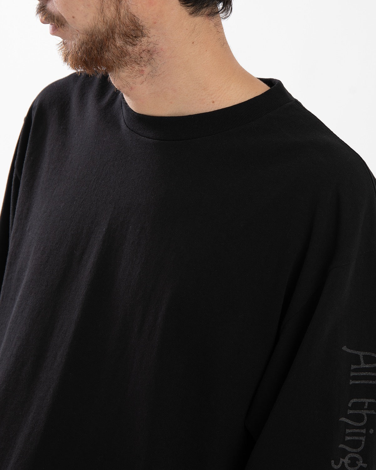 コットンジャージ プリント長袖Tシャツ
