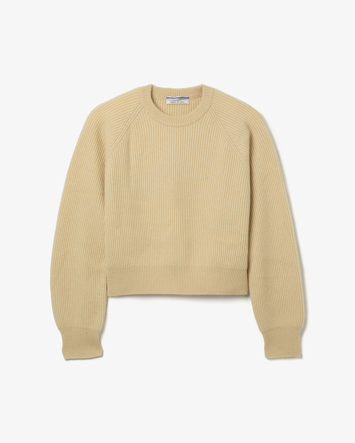 RIBBED CASHMERE CROPPED SWEATER