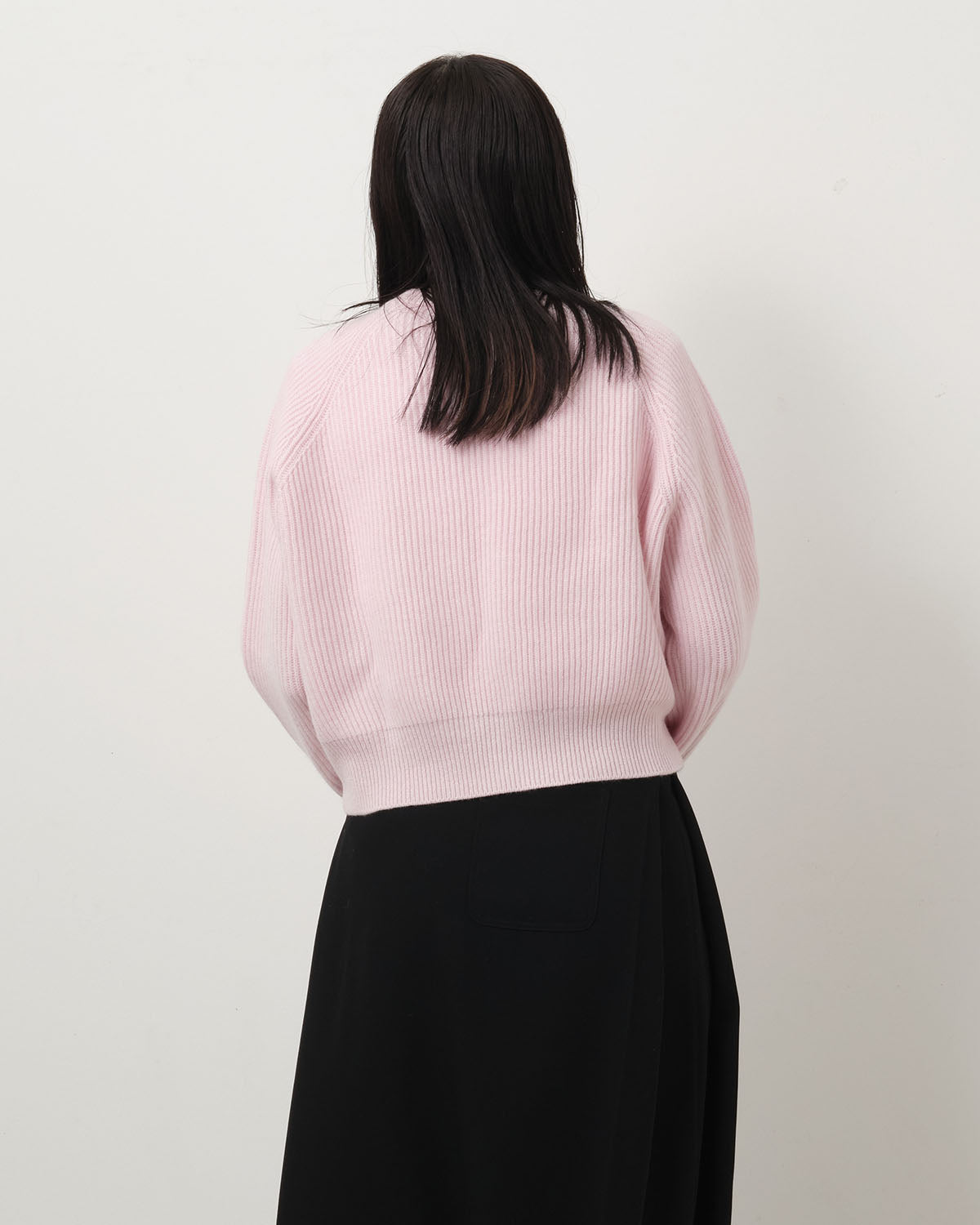 RIBBED CASHMERE CROPPED SWEATER