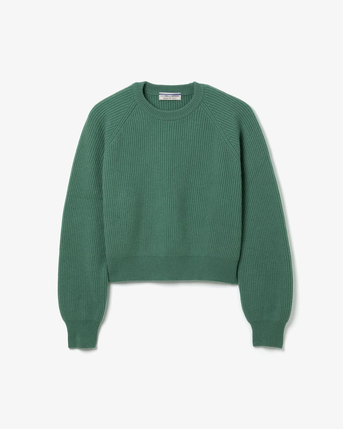RIBBED CASHMERE CROPPED SWEATER