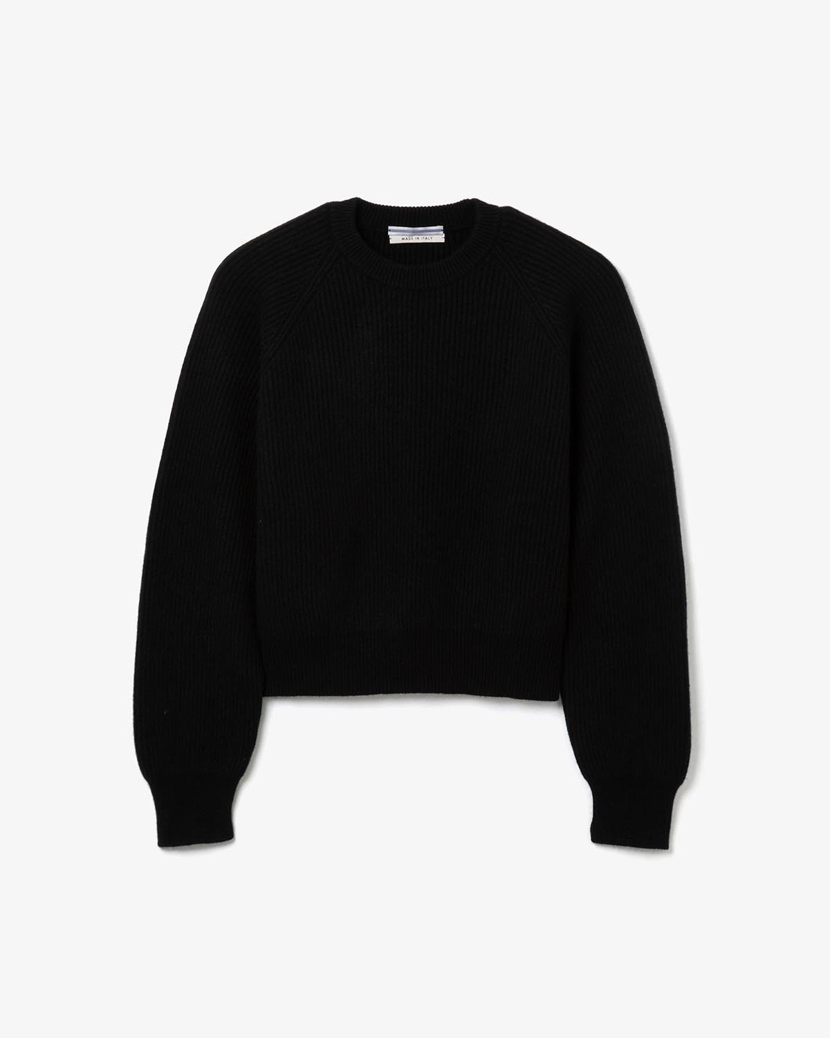 RIBBED CASHMERE CROPPED SWEATER