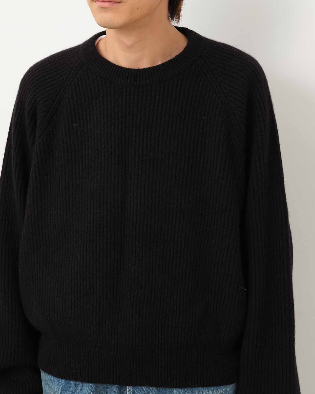 RIBBED CASHMERE CROPPED SWEATER