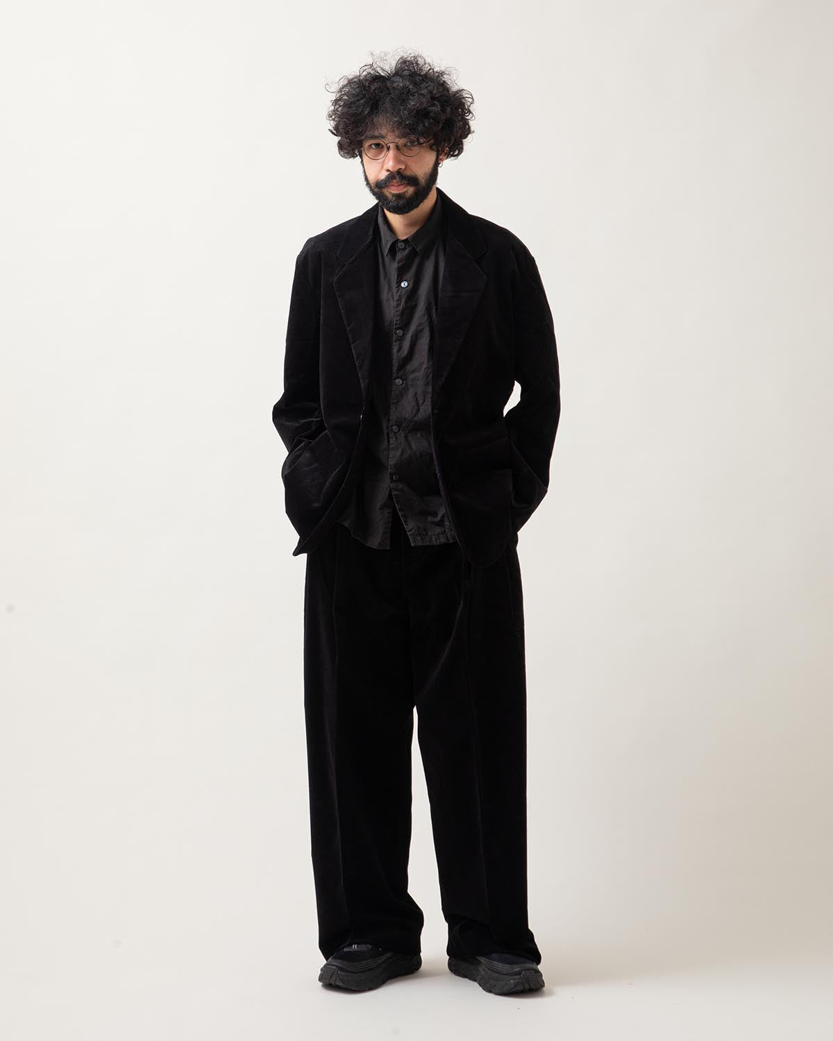 DOUBLE PLEATED CORDUROY PANTS