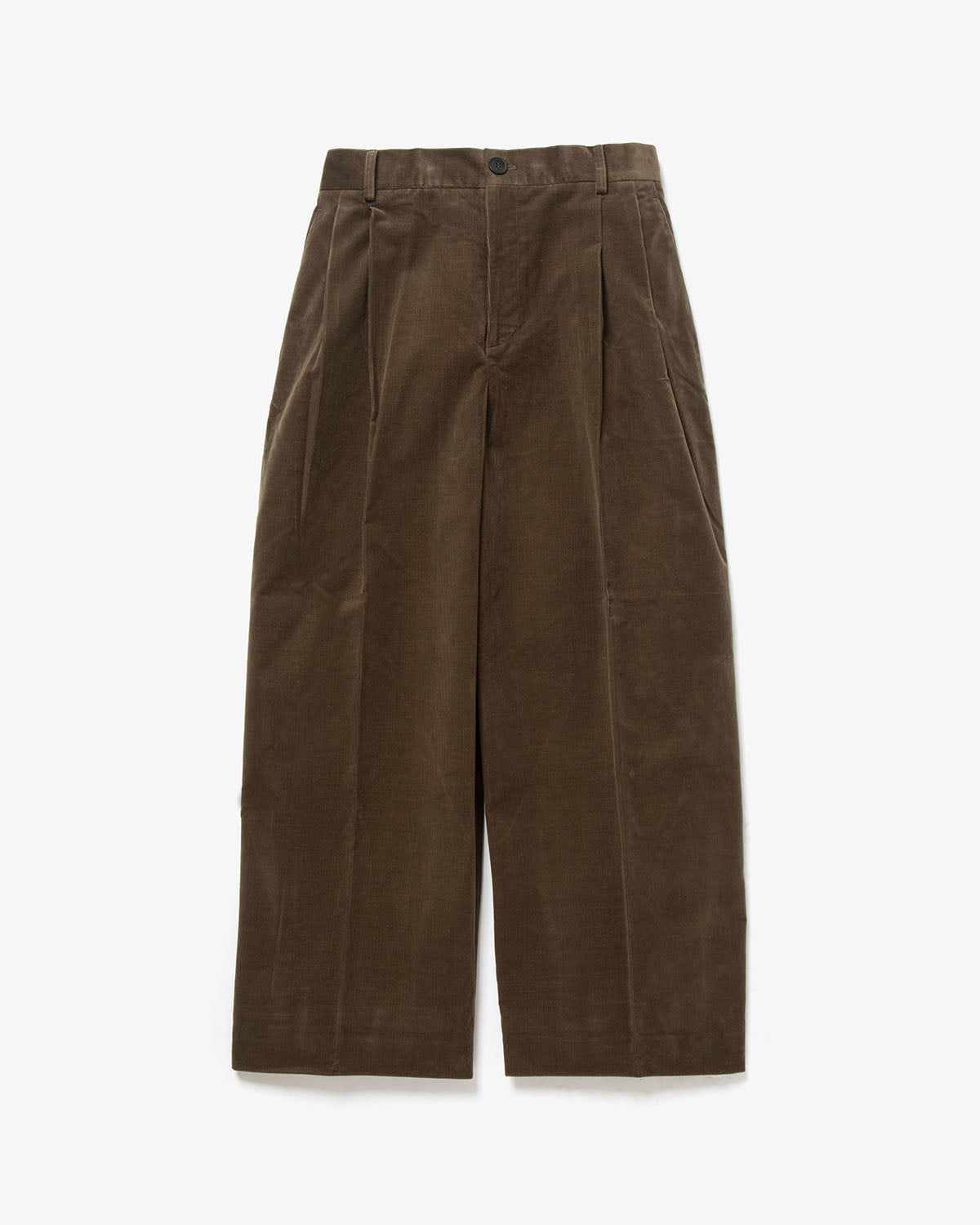 DOUBLE PLEATED CORDUROY PANTS