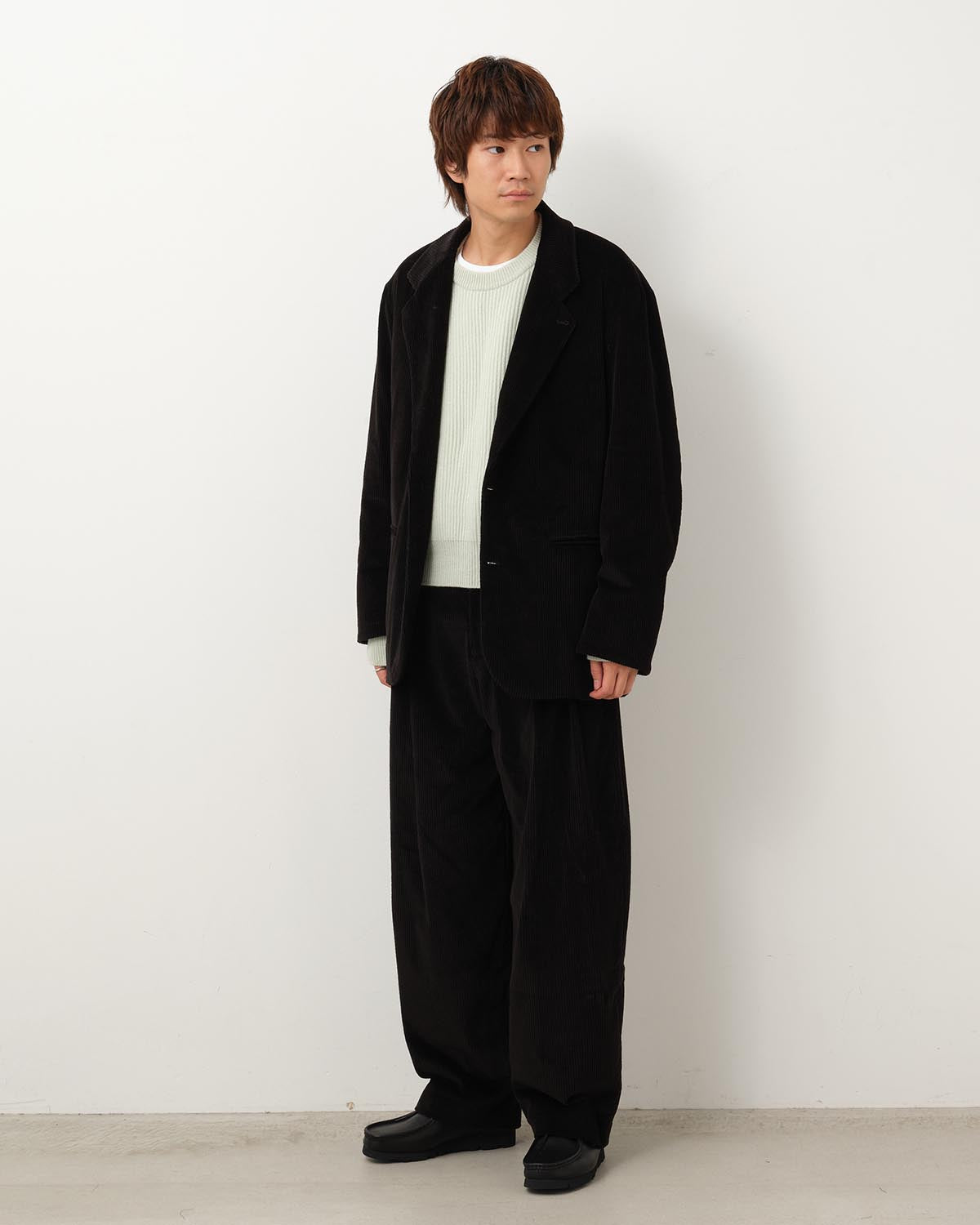 DOUBLE PLEATED WIDE PANTS