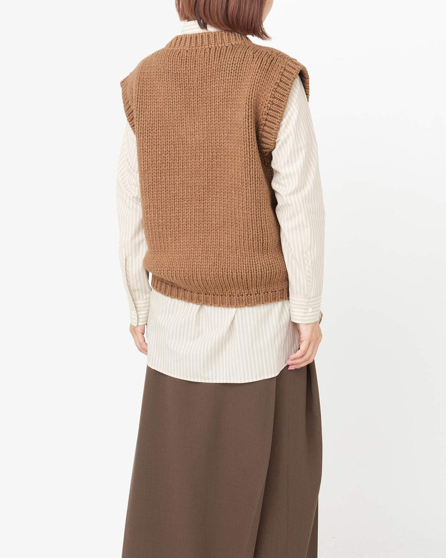 CAMEL LONG VEST