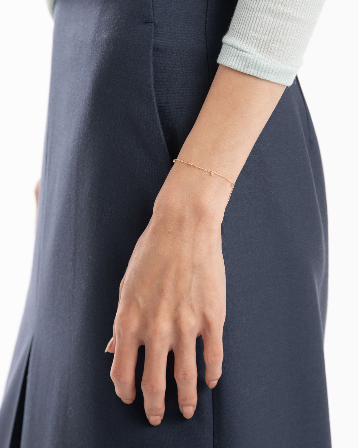 14K DUO STONE BRACELET