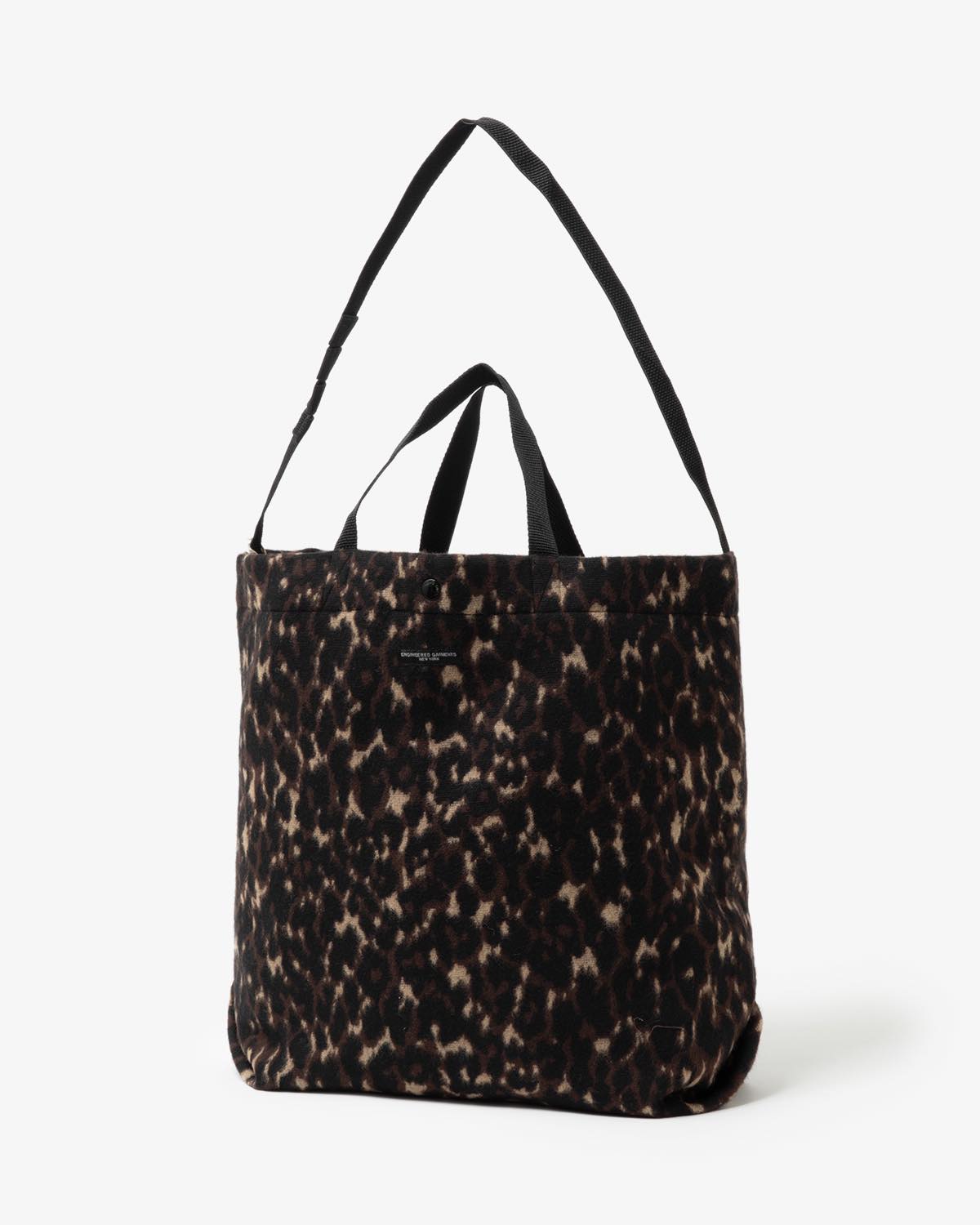 CARRY ALL TOTE - POLY WOOL LEOPARD JACQUARD