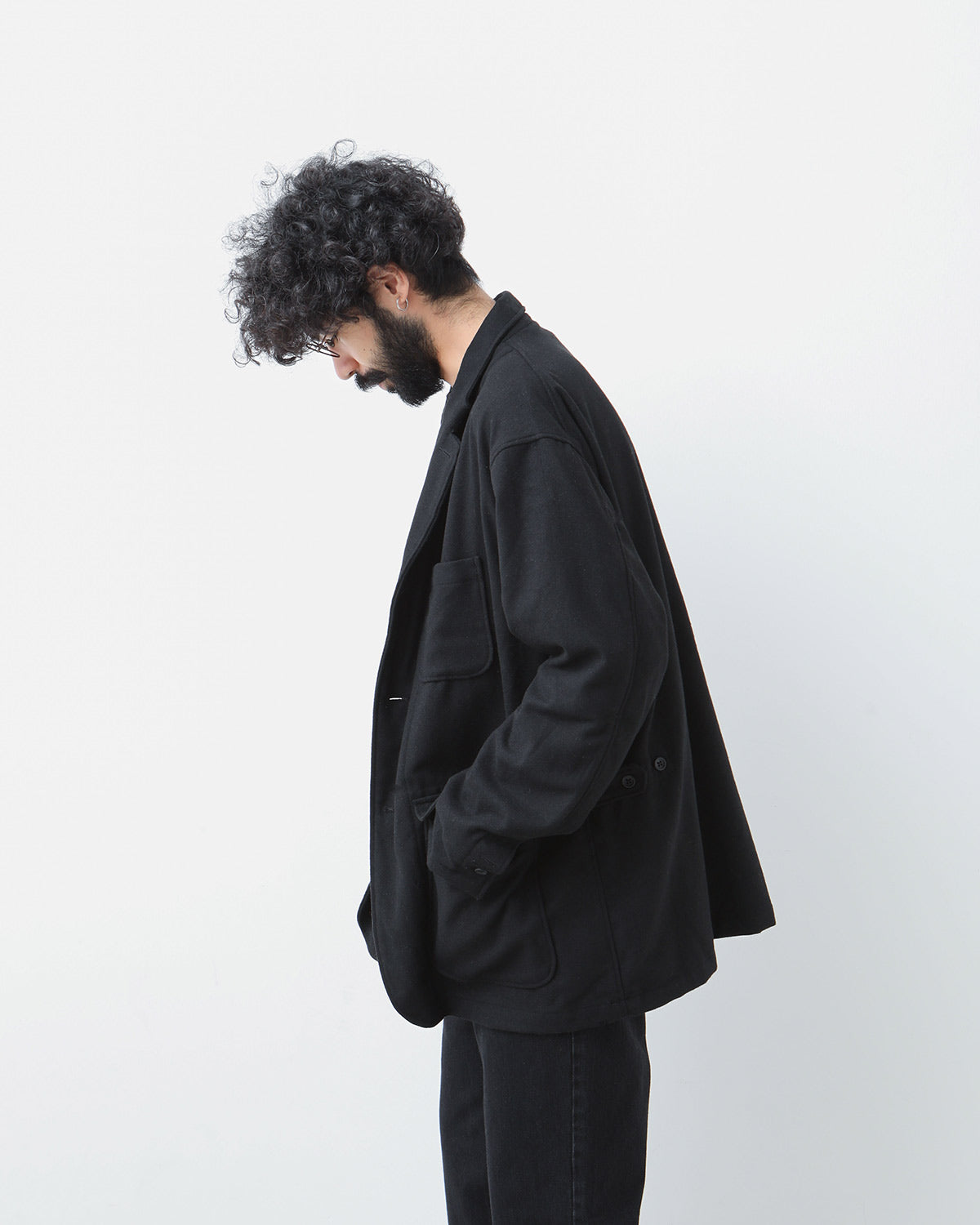 LOITER JACKET - SOLID POLY WOOL FLANNEL