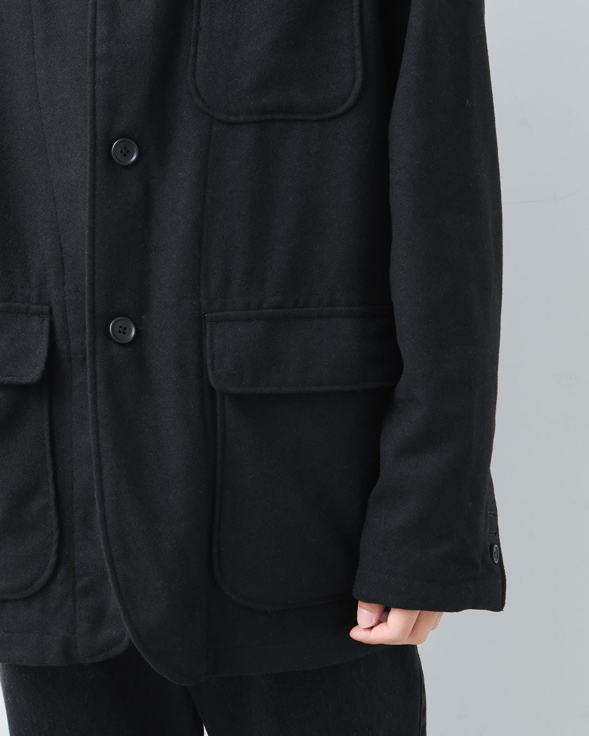 LOITER JACKET - SOLID POLY WOOL FLANNEL