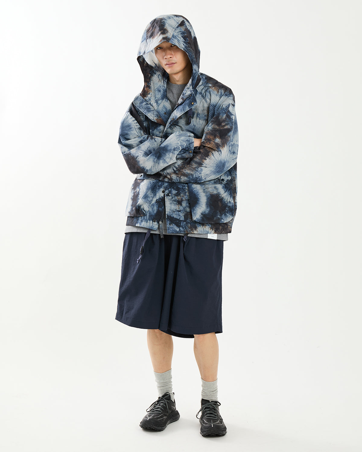 LT PARKA - NYLON TIE DYE PRINT RIPSTOP
