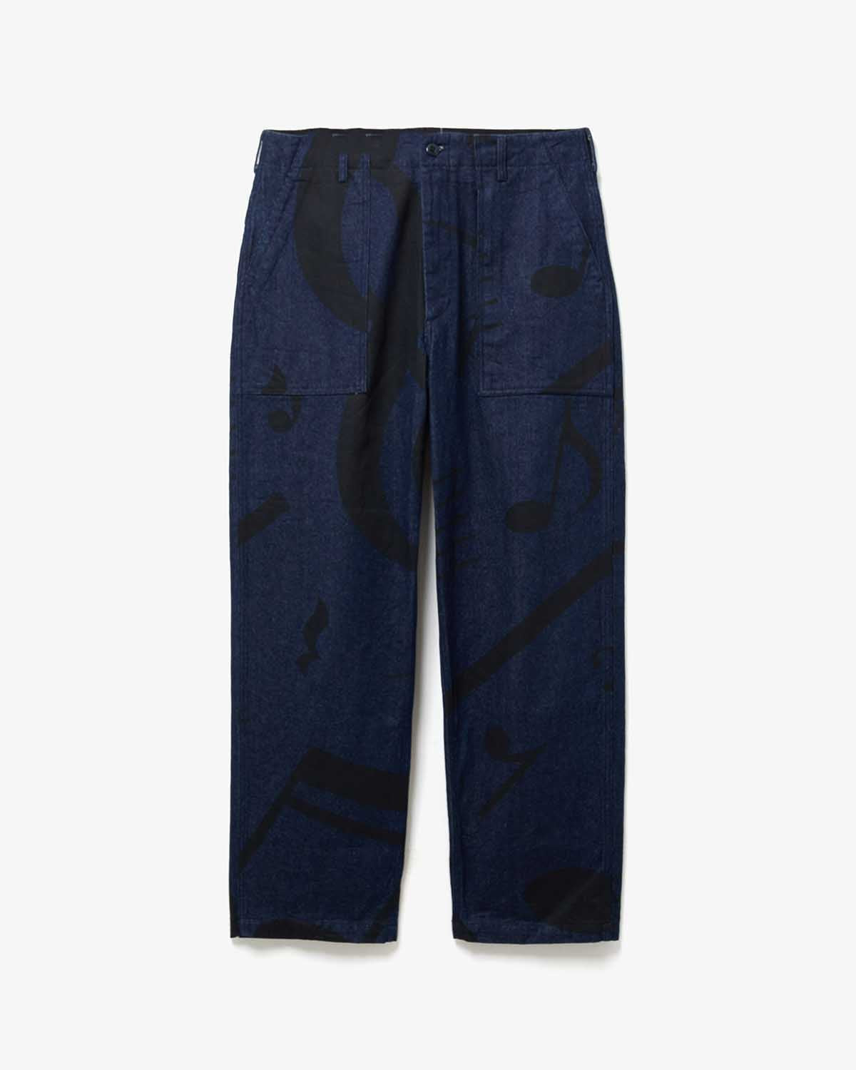FATIGUE PANT - MUSIC NOTE PRINT 12OZ