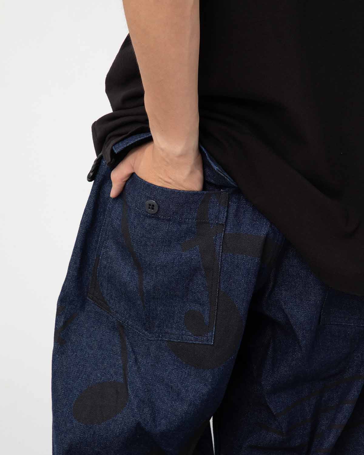 FATIGUE PANT - MUSIC NOTE PRINT 12OZ