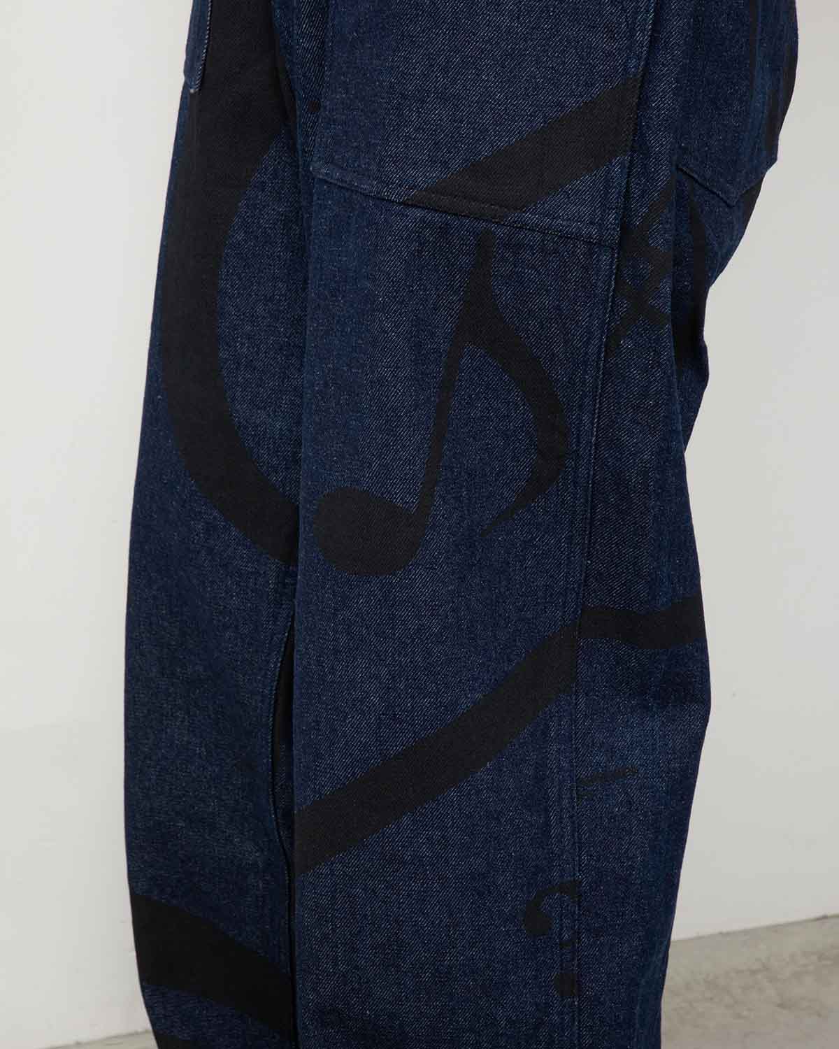 FATIGUE PANT - MUSIC NOTE PRINT 12OZ