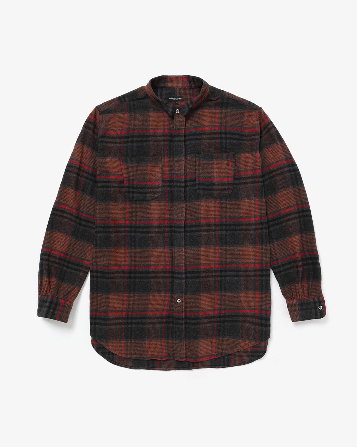 WING COLLAR SHIRT - COTTON PLAID FLANNEL