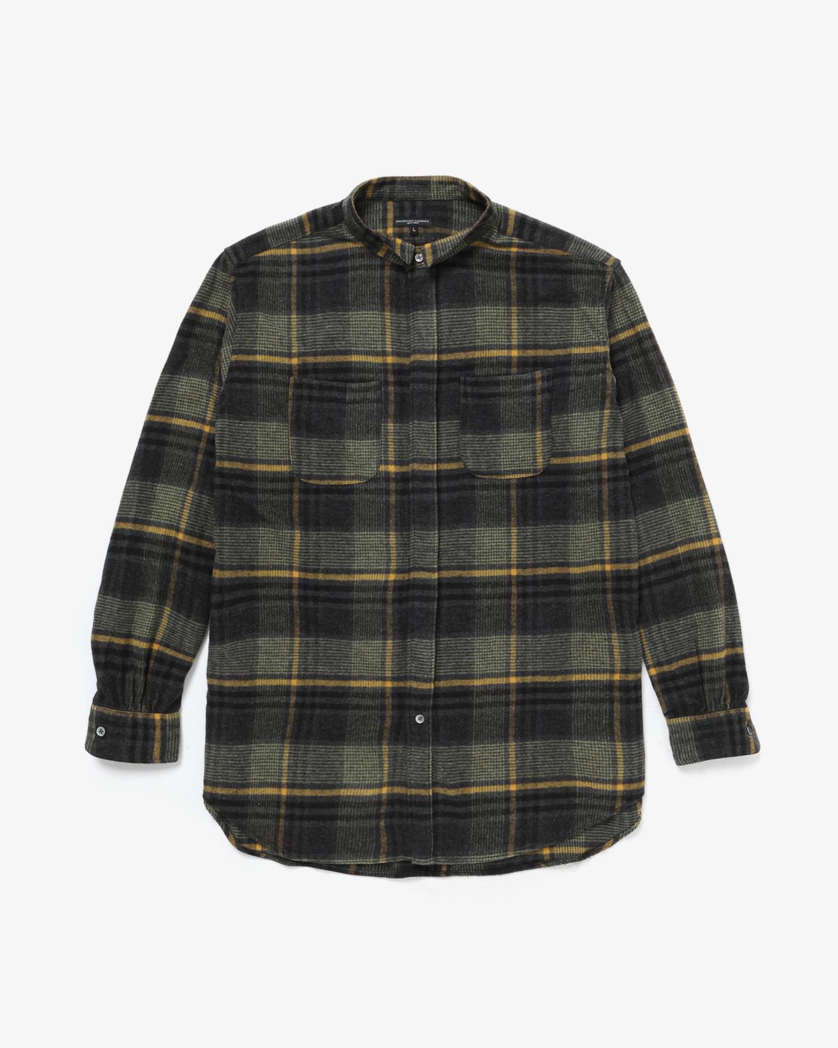 WING COLLAR SHIRT - COTTON PLAID FLANNEL