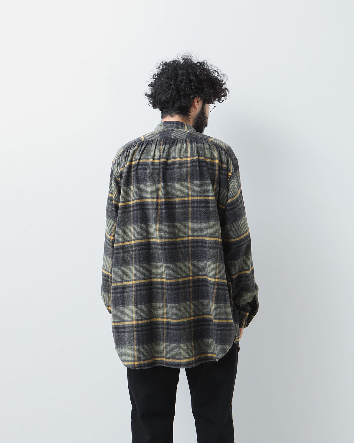 WING COLLAR SHIRT - COTTON PLAID FLANNEL