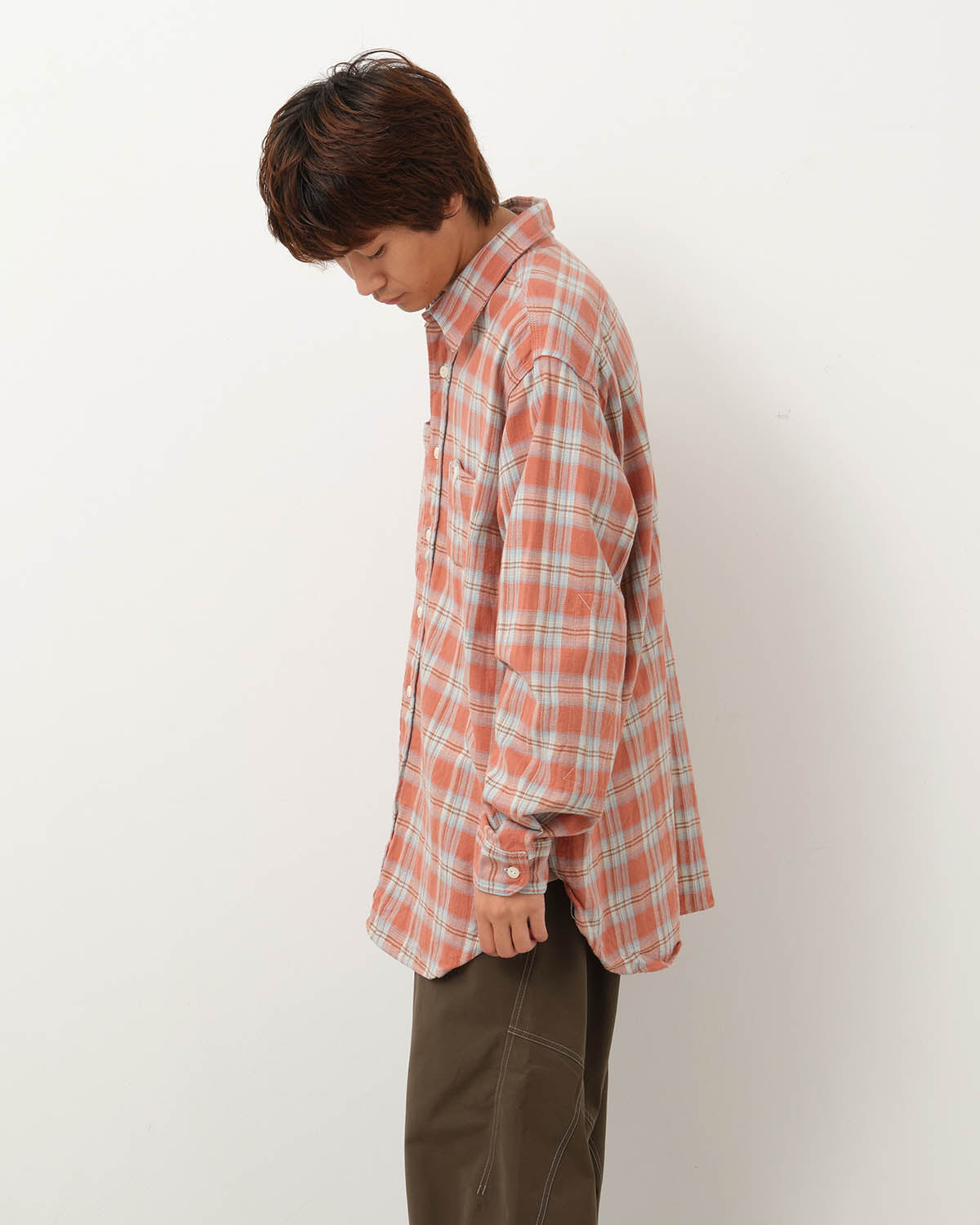 WORK SHIRT - COTTON PLAID JACQUARD
