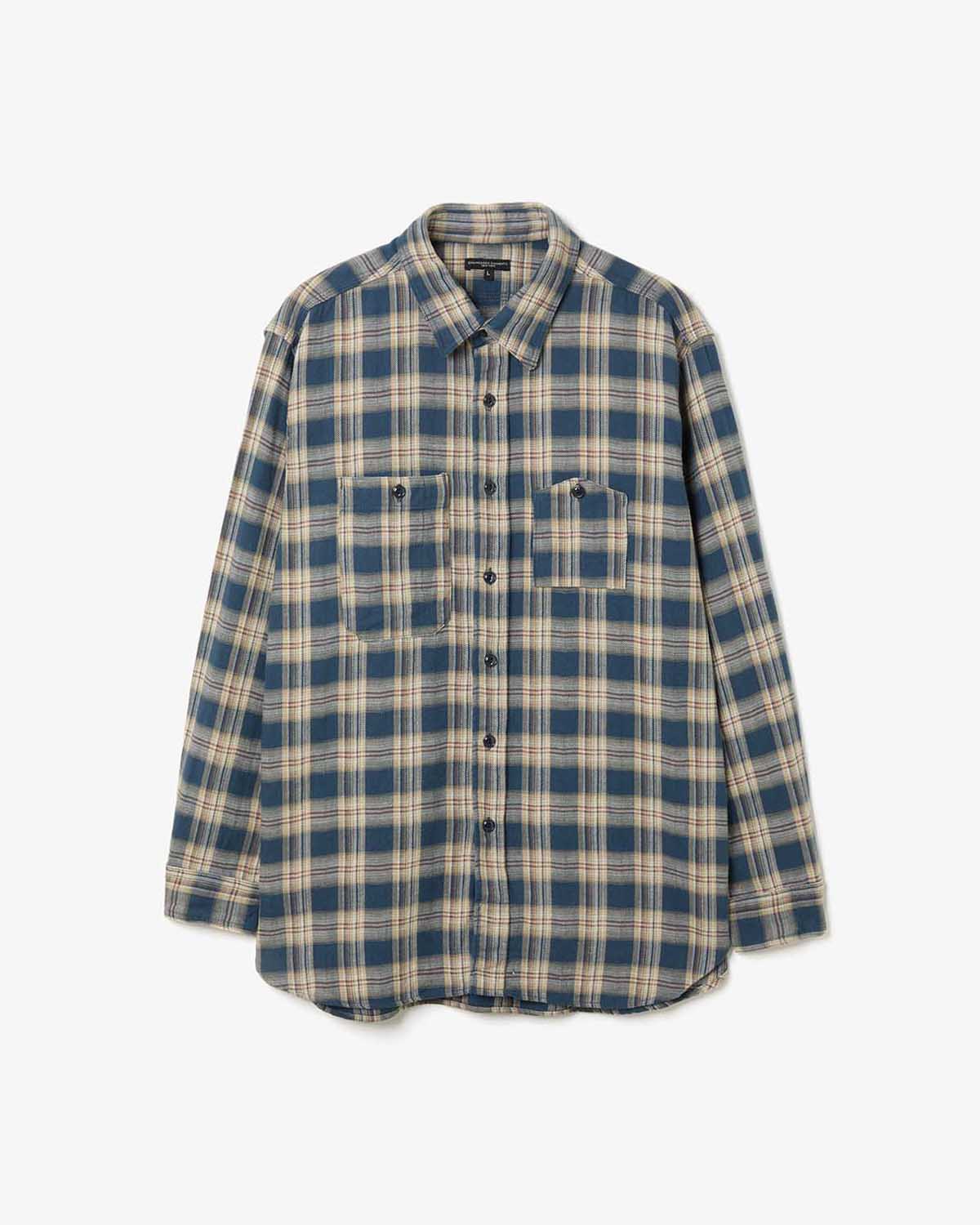 WORK SHIRT - COTTON PLAID JACQUARD