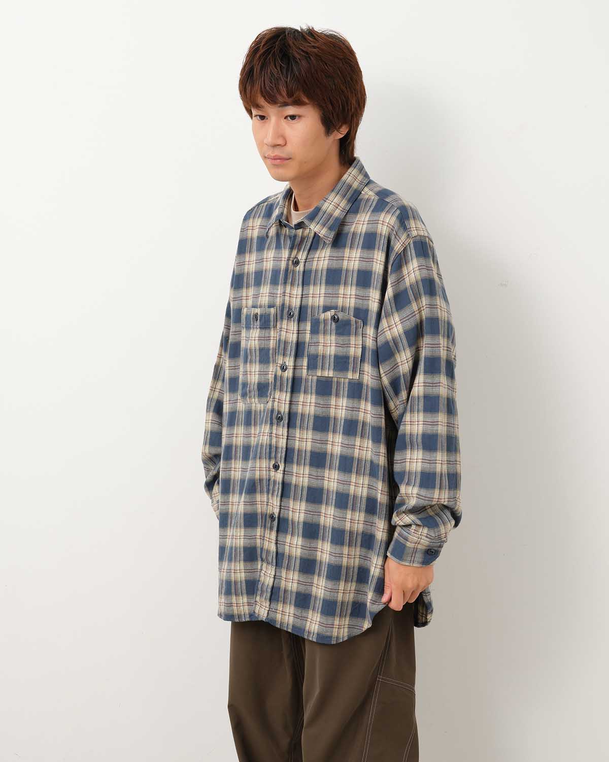 WORK SHIRT - COTTON PLAID JACQUARD