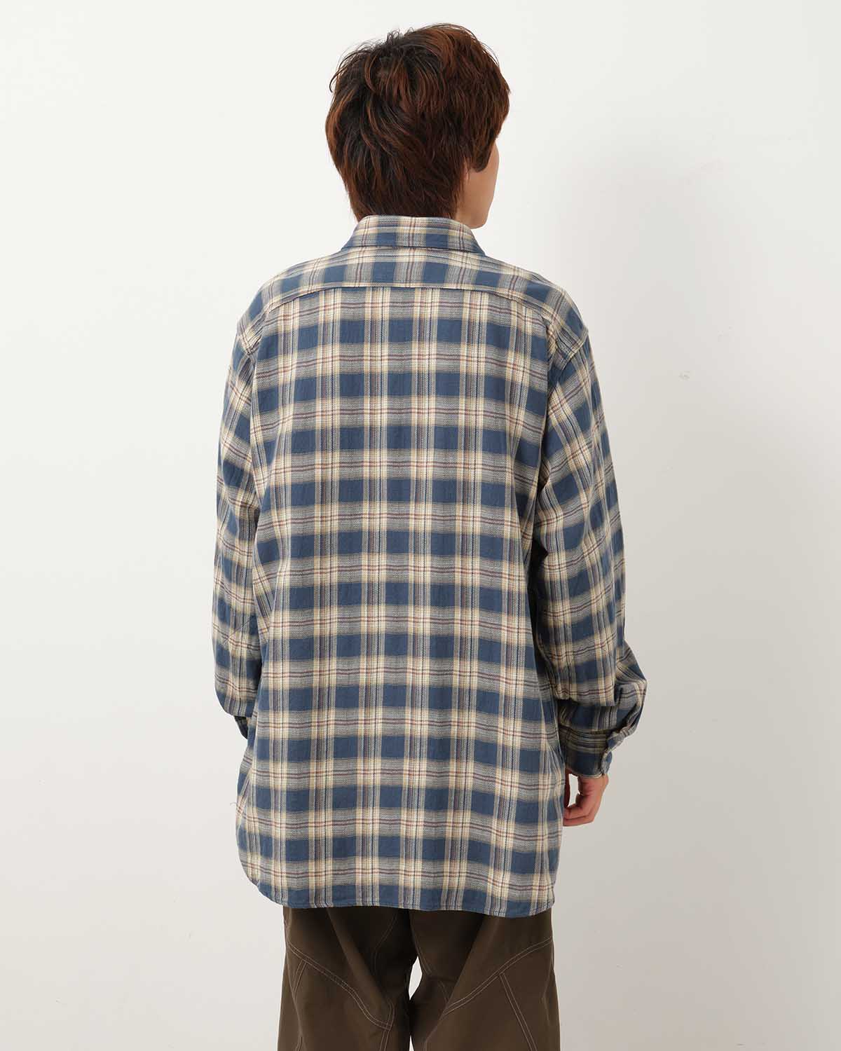 WORK SHIRT - COTTON PLAID JACQUARD
